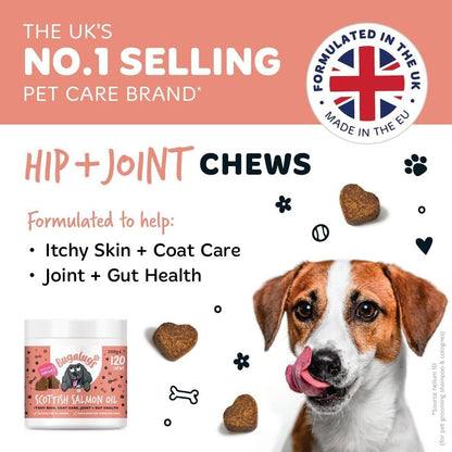 Bugalugs Dog Salmon Oil 100% Pure Dogs, Cats & Pets 500Ml, Healthy Skin & Coat