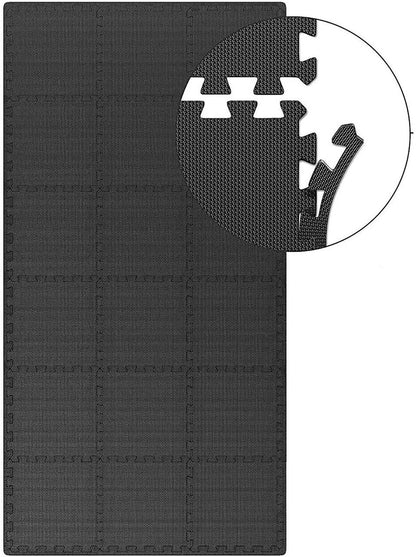 INTERLOCKING EVA SOFT FOAM EXERCISE FLOOR MATS GARAGE OFFICE KIDS PLAY