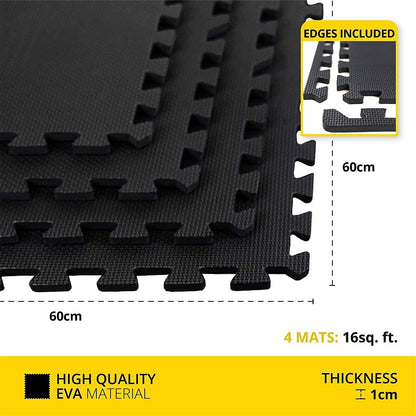 INTERLOCKING EVA SOFT FOAM EXERCISE FLOOR MATS GARAGE OFFICE KIDS PLAY