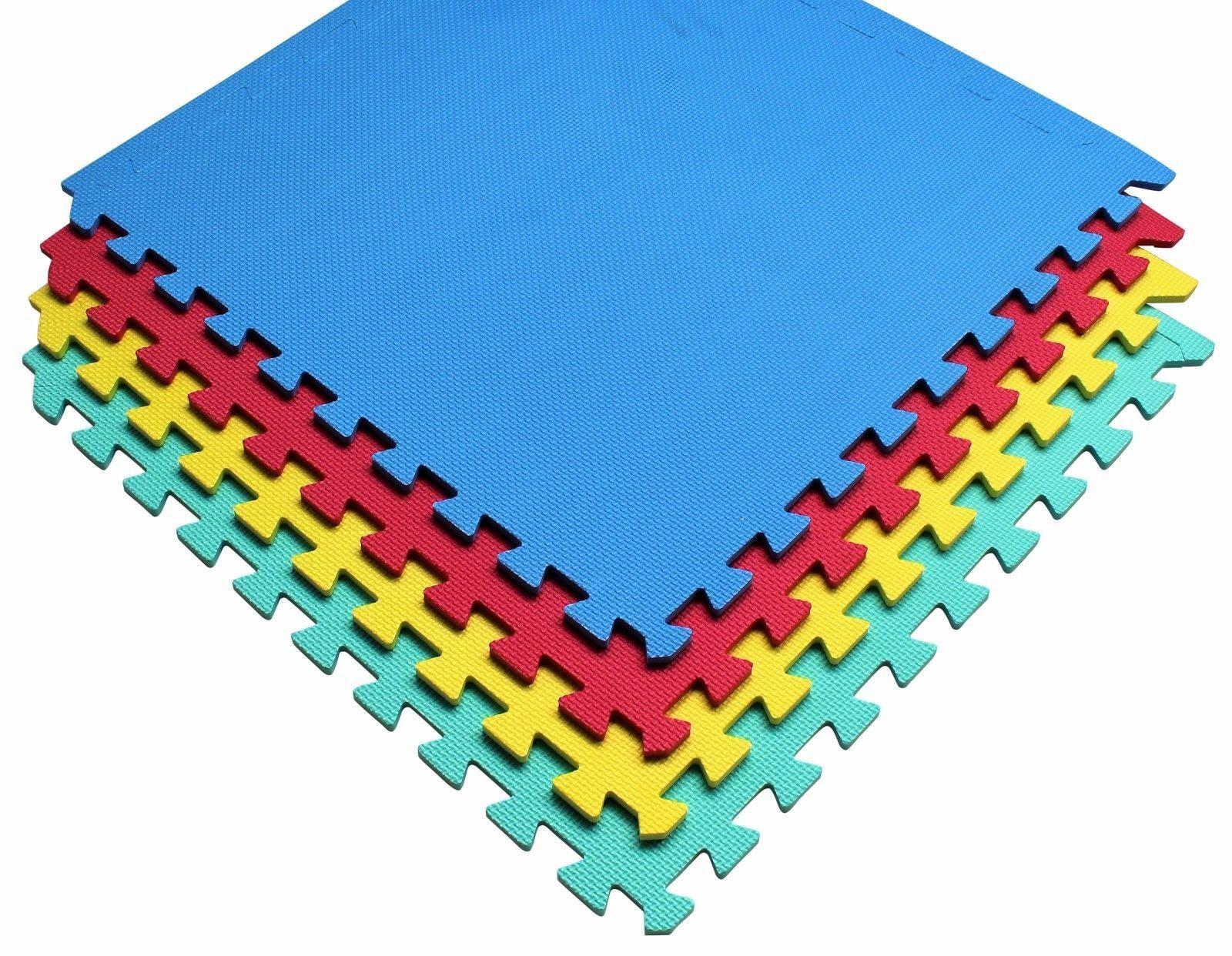 INTERLOCKING EVA SOFT FOAM EXERCISE FLOOR MATS GARAGE OFFICE KIDS PLAY